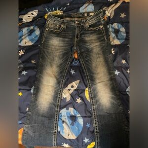 Miss Me y2k low rise studded bootcut jeans